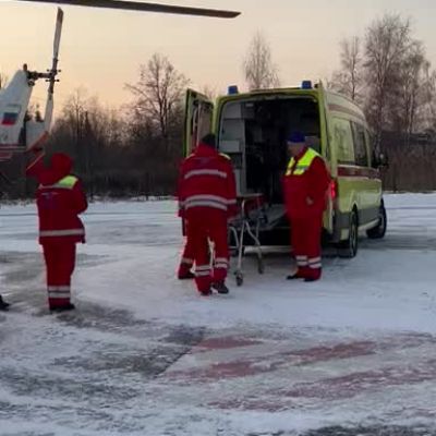 Медицинская эвакуация на вертолете Bo-105, видео